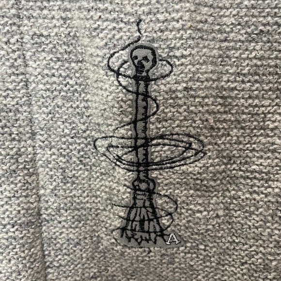 Alchemy Mens Size M Wool Blend Knit Cardigan Sweater Tan/Gray Full Zip - Picture 8 of 16